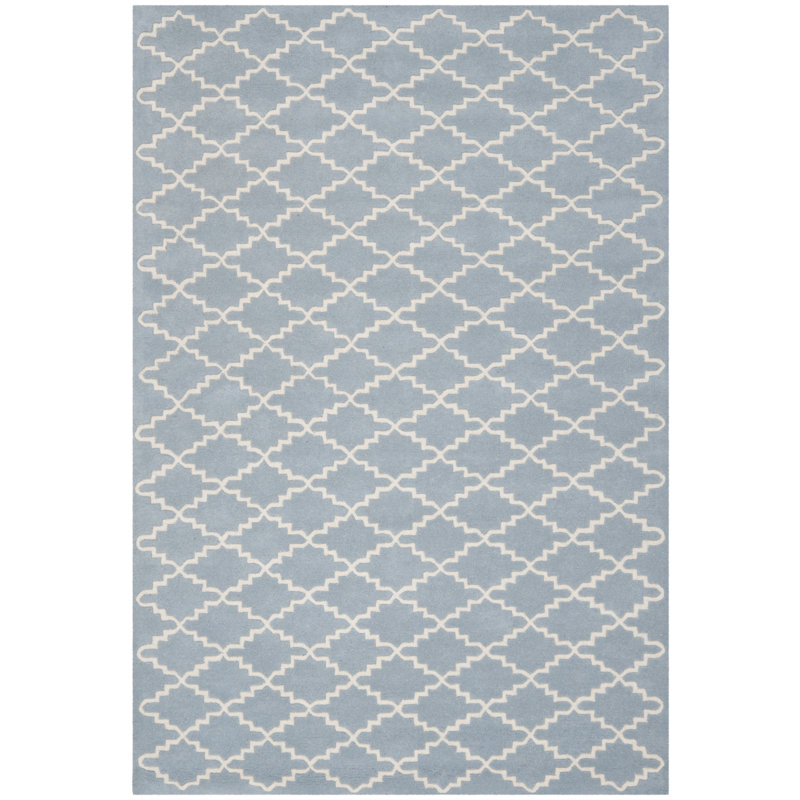 Carolene Hand Tufted Wool Geometric Rug, Rectangle 8'9" x 12'