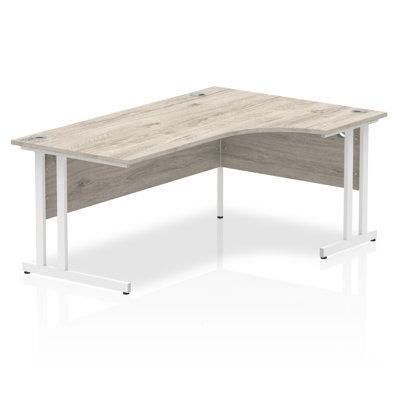 Zetta L-Shaped Metal Base Executive Desk