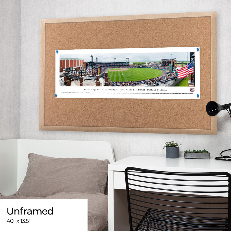 NCAA Mississippi State Baseball Panoramic Print, Unframed, 13.5" H x 40" W x 0.1" D