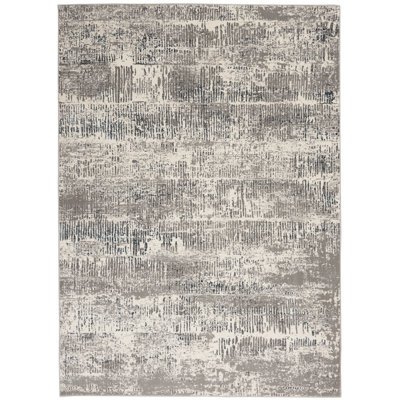 Uptown Abstract Area Rug in Gray