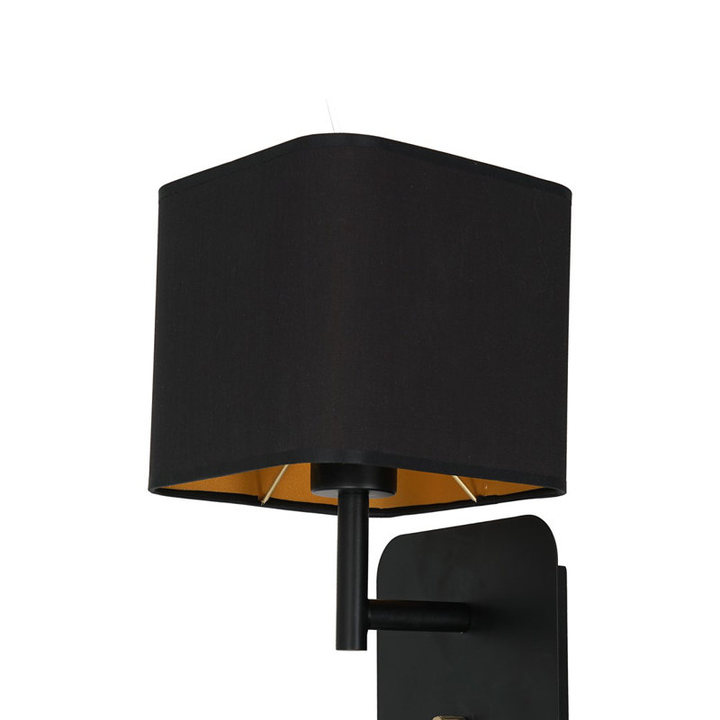 Napoli Steel Armed Sconce, Black/Gold