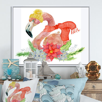 «Christmas Lama Ready For Santa II», reproduction sur toile flottante