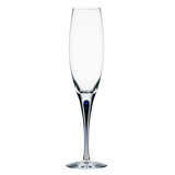 Intermezzo Clear/Blue 7 oz. Glass Flute