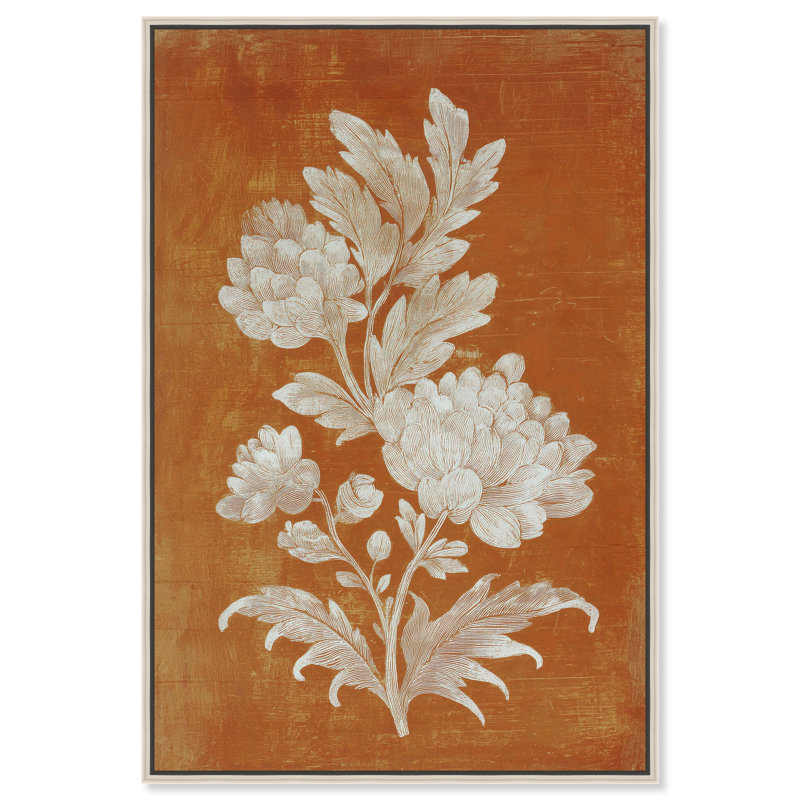 «Chrysanthemum II», reproduction d'art sur toile encadrée par Art Remedy, cadre argenté, 10 x 15, H 16 po x l 11 po