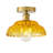 1-Golden brown bowl shaped adjustable iron ceiling light