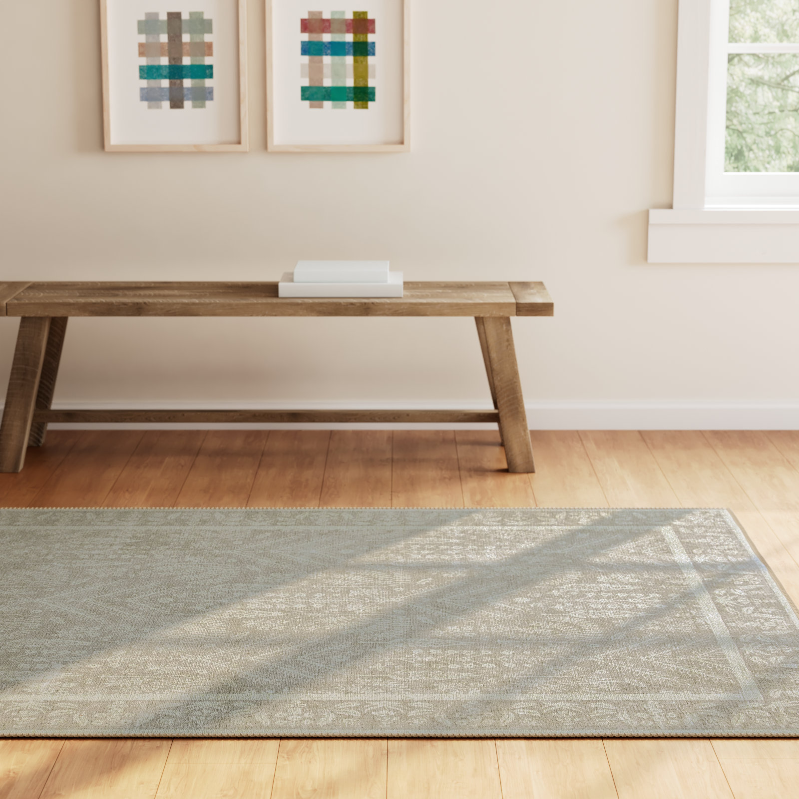 Rifle Paper Co. x Loloi Maison Bough Natural Rug, Rectangle 5' x 7'6"