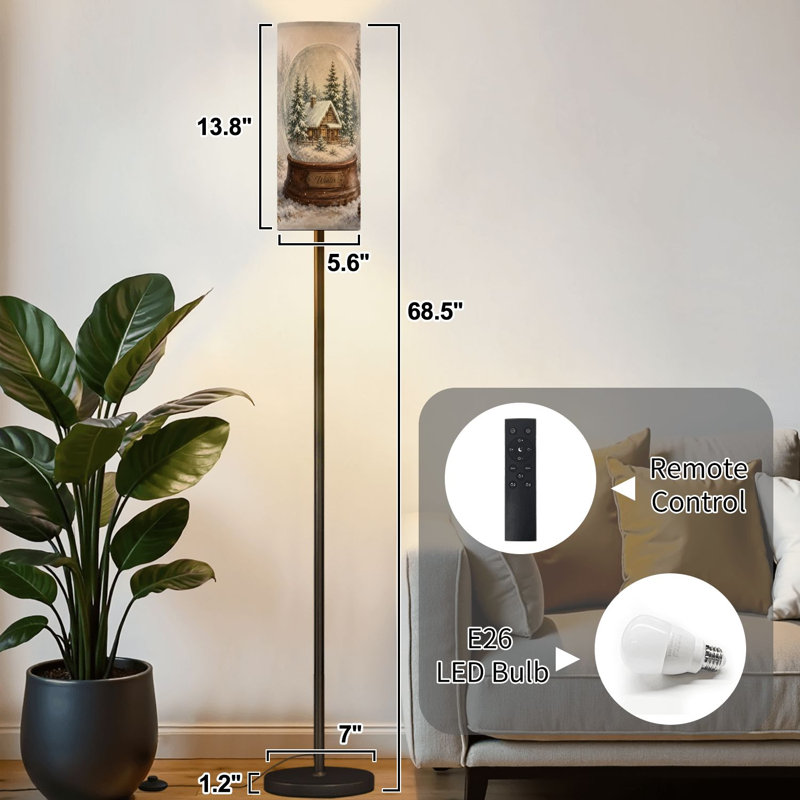 Lampe sur pied Winter Snowy Forest