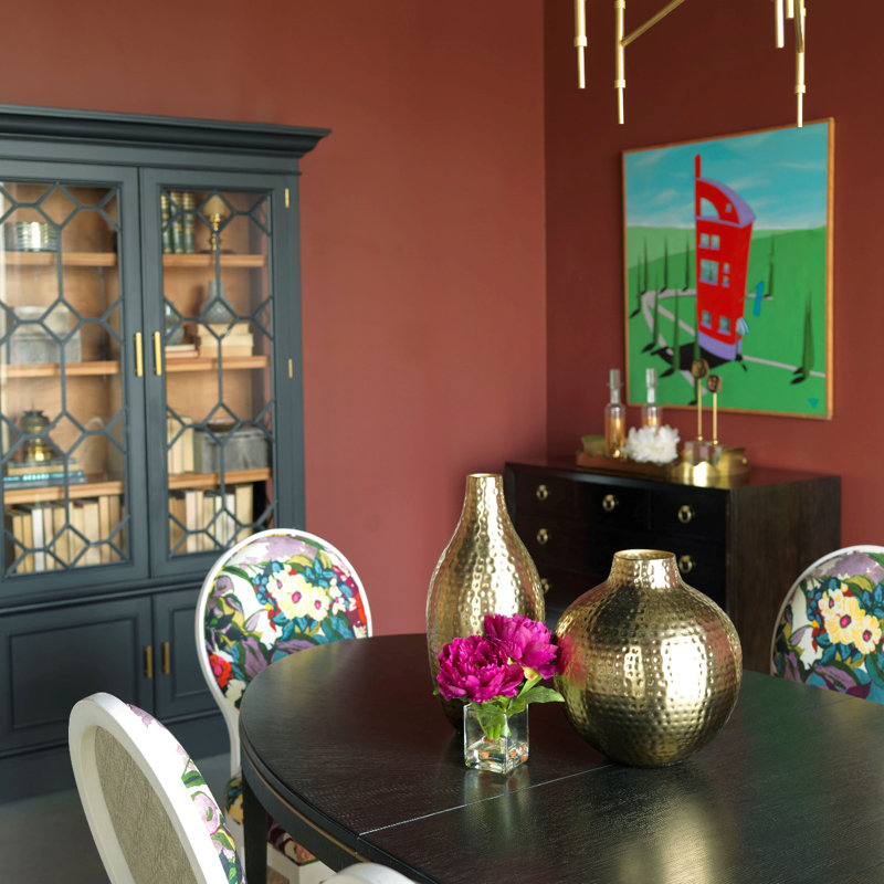 Vashon China Cabinet, Charcoal/Pearl White