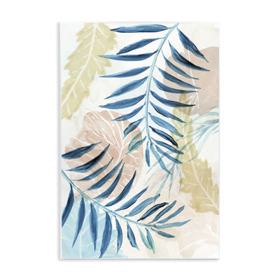Plaque murale Palm Fronds in Pastel Haze, design par Nan