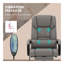 Chaise de bureau à massage à haut dossier et vibration avec télécommande 6 points