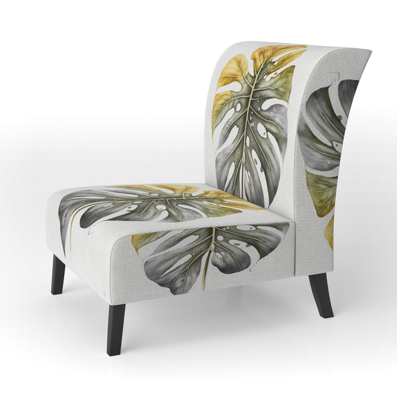 Moorton Upholstered Accent Chair , Yellow/White