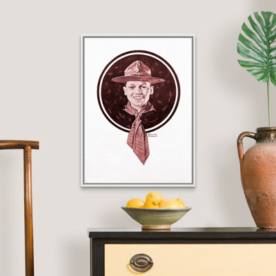 Norman Rockwell " Head Of Boy Scout " by Norman Rockwell Painting Print