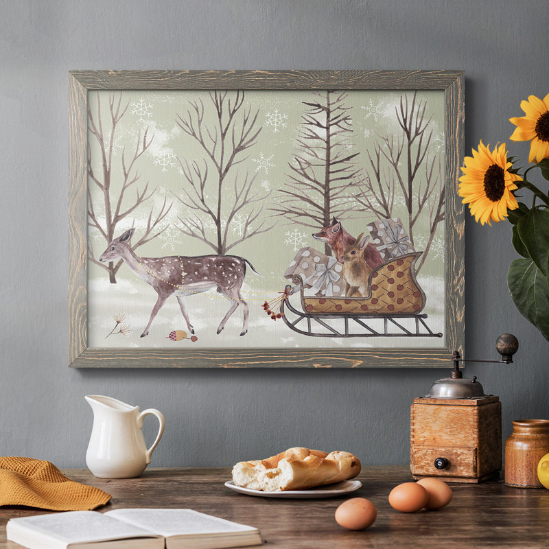 Christmas Time II, reproduction d'art sur toile, Gris, H 14 po x l 20 po