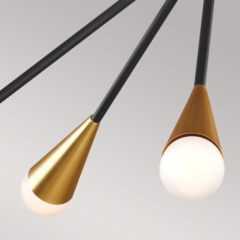 Darion 10 - Light Sputnik Chandelier, Midnight Black
