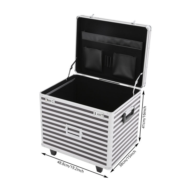 Boîte de rangement verrouillable avec poteau télescopique