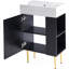 Meuble-lavabo 21,6 po, armoire combinée, meuble de rangement pour salle de bain, lavabo simple en céramique, rangement sur le côté droit-1059188070