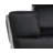  89" Black And Silver Leather Sofa