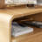 Modern Nightstand W/open Shelf Storage, Mid Century Night Stand With Drawer, Curved Profile, Wood Bedside End Table For Bedroom, Light Oak-1548610021-1548610023