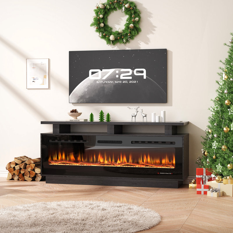 Meuble télé avec foyer électrique intelligent 60 po, 60