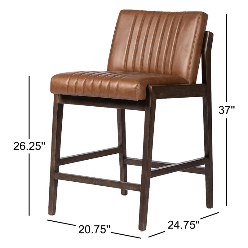 Alice Upholstered Stool, Counter Stool (26.25" Seat Height)