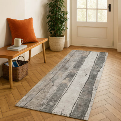 Premium Machine Washable Medena AMF1874 Stripes Rug