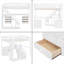 Lit mezzanine en bois avec tiroirs, bureau et bande lumineuse pour adolescents-60389225-60389226
