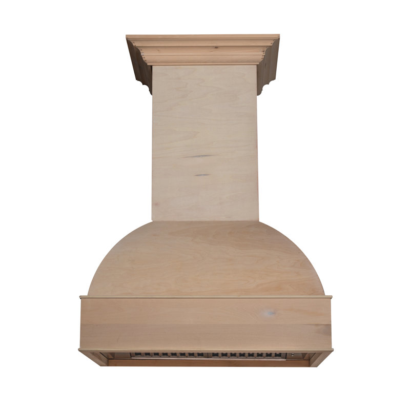 ZLINE 30 po Hotte de cuisine murale à conduit avec souffleur à double télécommande (369UF-RD-30), Bois brut