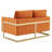 Bellago 55" Pre-Assembled Upholstered Velvet Loveseat with Modern Gold Frame-1896464558