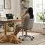 Fauteuil de bureau pivotant en similicuir avec roulettes Brionni-126248575