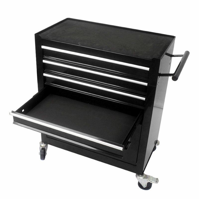 Armoire d'appoint en acier Lyndley, Noir