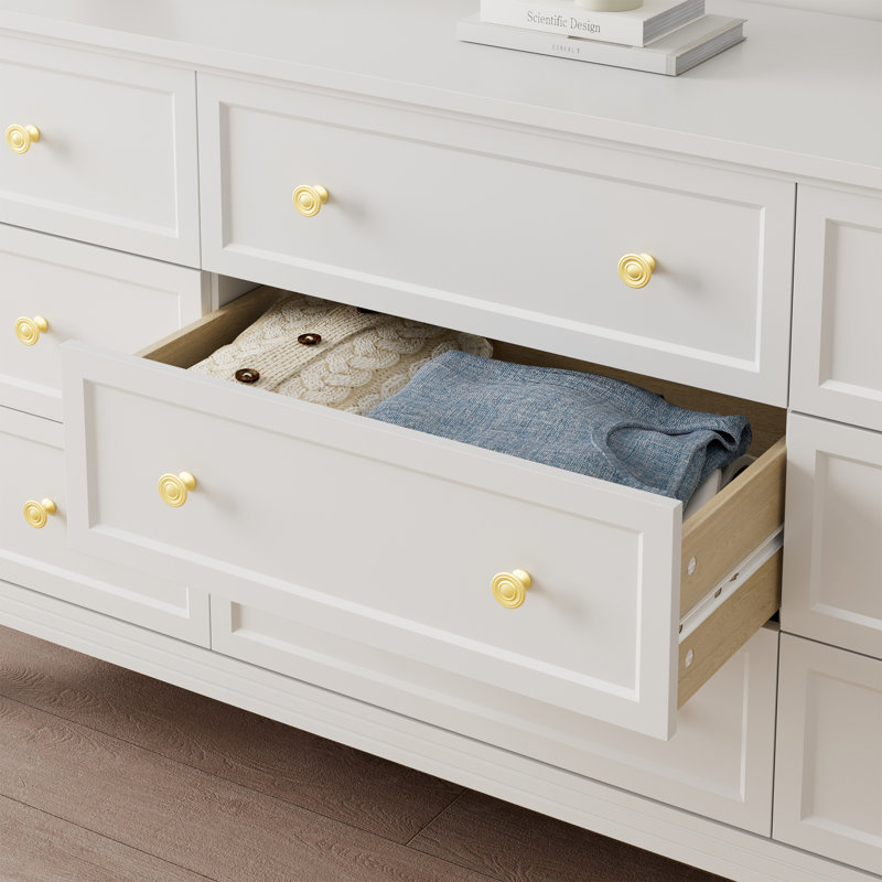 Commode 9 tiroirs Winston Porter, Blanc