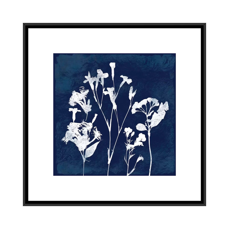 Reproduction d'art graphique sur toile «Cyanorphe II», H 37 po x l 37 po x P 1,5 po, Toile avec cadre noir