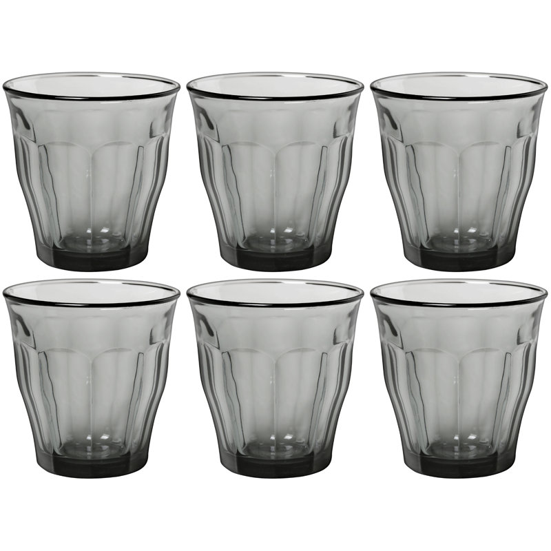 Duralex Picardie Grey 250ml Drinking Glass, Grey