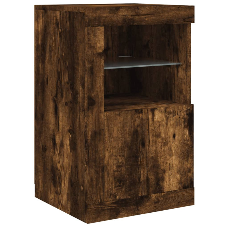 Carisse Iron 1 - Door Standard Accent Cabinet, Smoked Oak