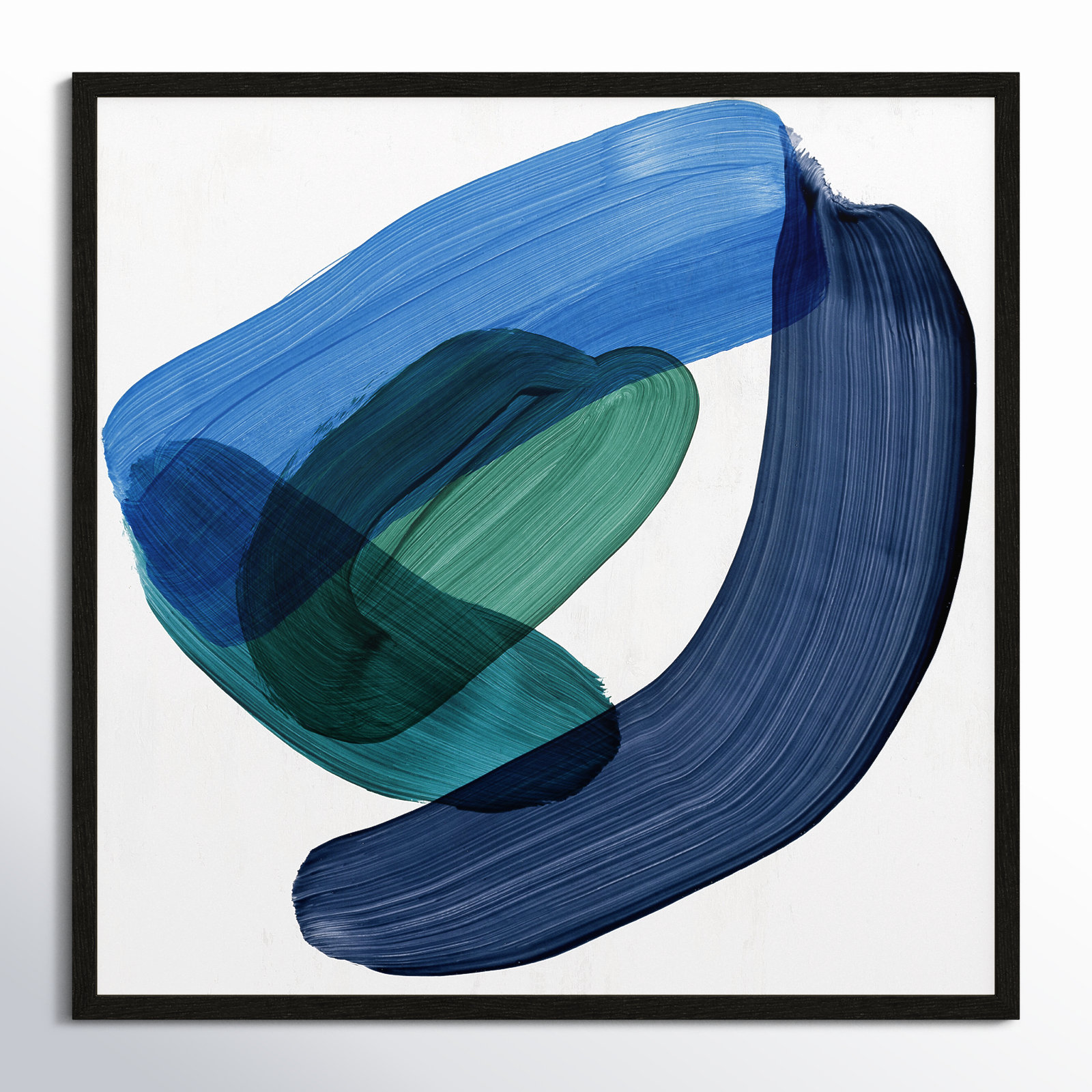 Smooth Bend II, 32" H x 32" W x 0.75" D, Black