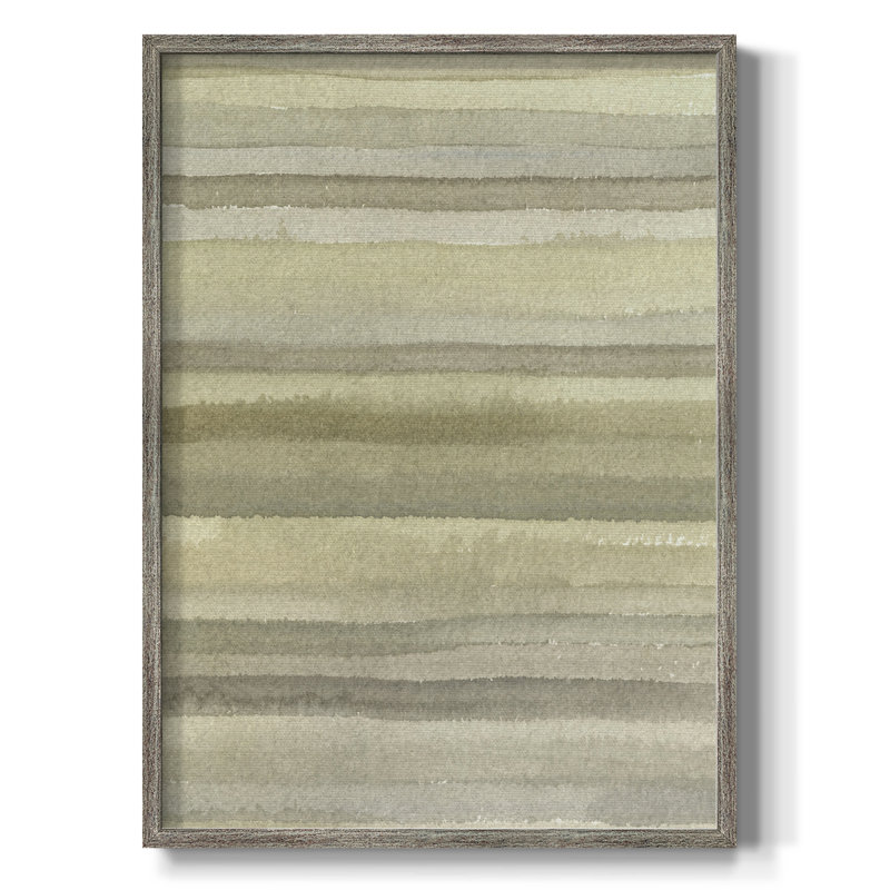 «Lines in Neutral I», reproduction encadrée - bois massif, H 21 po x l 17 po
