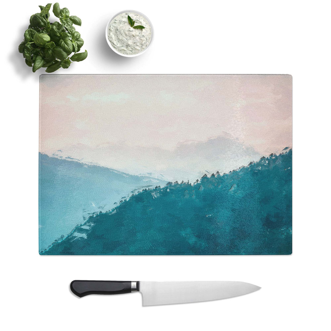 Tempered Glass the Forest Angles in Abstract Chopping Board