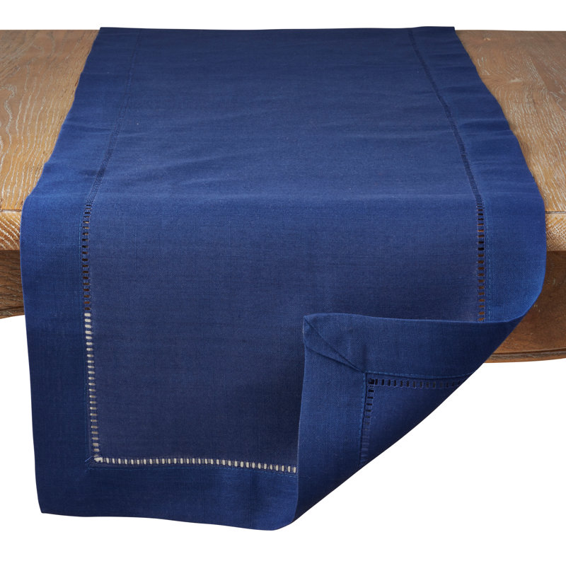 Channy Polyester Table Runner, Blue, 72" L x 16" W