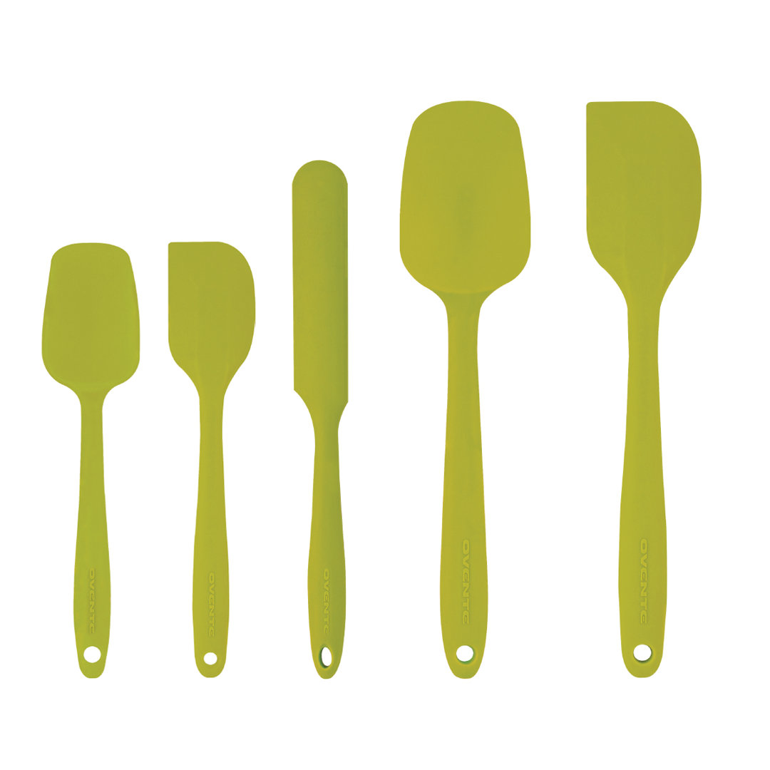 OVENTE Silicone Spatula , Food Grade Rubber Spatulas Heat Resistant w/ Stainless Steel Core & Seamless Design, Non Stick Rubber Spatula for Mixing, Baking & Cooking, 5 Pieces Ovente 