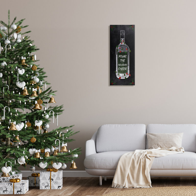 «Pour Holiday Cheer Bottle» par Natalie Carpentieri, H 30 po x l 13 po