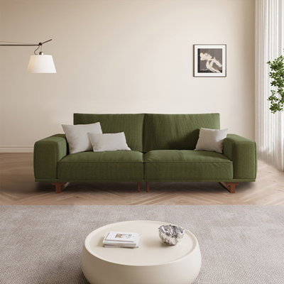 Canapé modulaire en velours côtelé vert