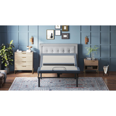 Base de lit ajustable pour lit simple TG - inclinaison de la tête / des pieds, soutien lombaire, massages à 3 modes, éclairage sous le lit, fonction inclinable à 1 touche, positionnement, massage à 3 niveaux, éclairage sous le lit, jambes
