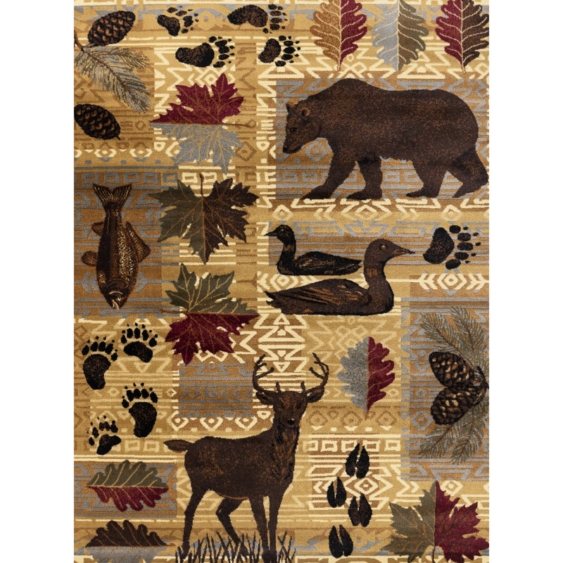 Tapis beige en polypropylène 2 x 3, attrait rustique, teinté, pour un intérieur douillet 2 pi x 3 pi tapis, beige, rehausse