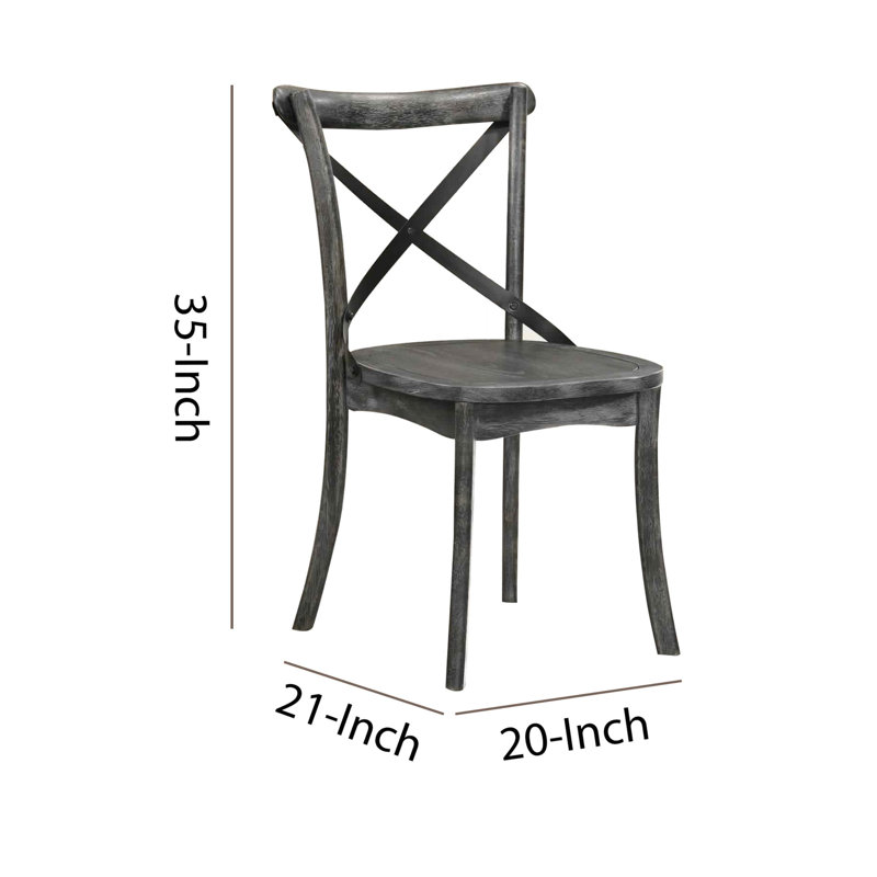 Chaise d'appoint Catrina, Gris/noir