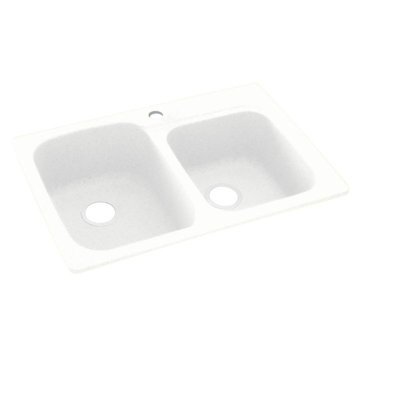 33'' L Drop-In Double Bowl Swanstone Kitchen Sink