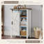  Ensemble de chambre à coucher 4 pièces pour maison de campagne et porte de grange, très grand, blanc-224979251-224979252