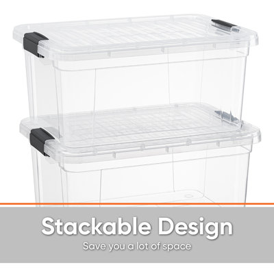 Boîtes de rangement transparentes avec couvercles Superio