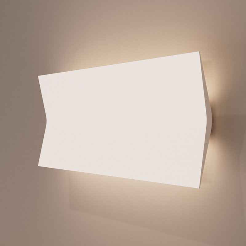 Turo 1 - Light LED Flush Mounted Sconce, Satin White, 6.5" H x 13" W x 2.75" D