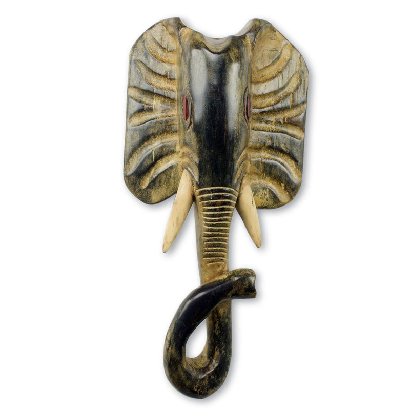 Décoration murale masque d'éléphant original