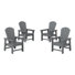 Ensemble de 4 chaises Adirondack pour enfants Laguna
